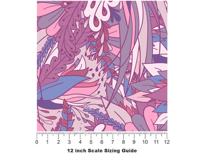 Loving Descent Floral Vinyl Film Pattern Size 12 inch Scale~Rwraps Loving Descent Floral Sizing Chart~2
