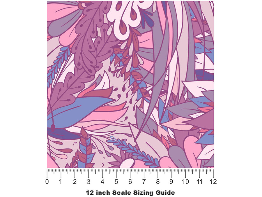 Loving Descent Floral Vinyl Film Pattern Size 12 inch Scale~Rwraps Loving Descent Floral Sizing Chart~2
