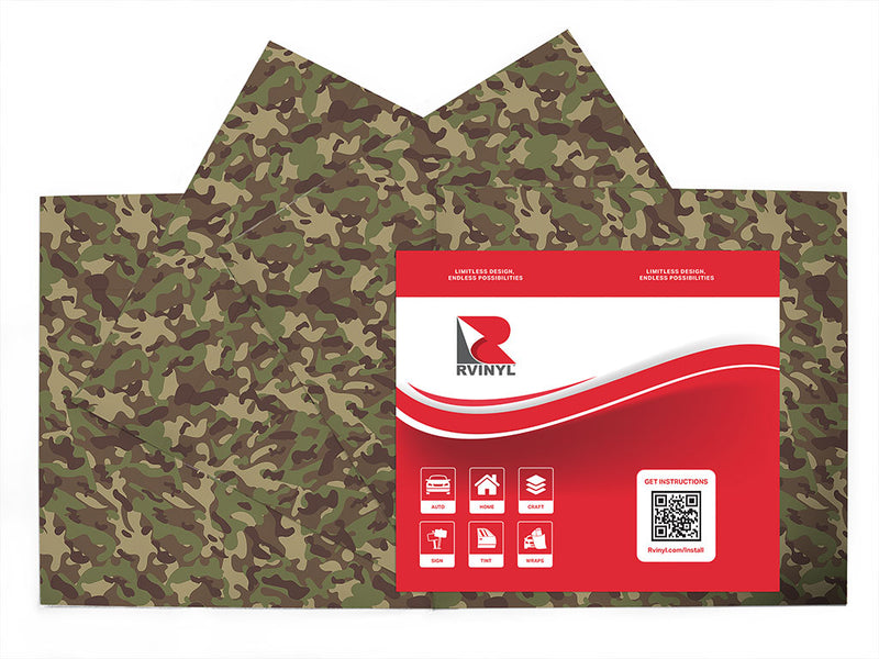 lowland plains camouflage Craft Vinyl Sheet Pack