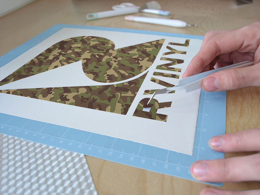 lowland plains camouflage Easy Weed Craft Vinyl