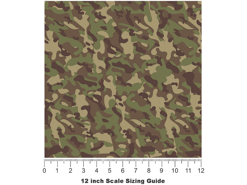 Lowland Plains Camouflage Vinyl Film Pattern Size 12 inch Scale~Rwraps Lowland Plains Camouflage Sizing Chart~3