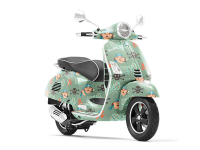 Loyal Shipmates Pirate Vespa Scooter Wrap Film