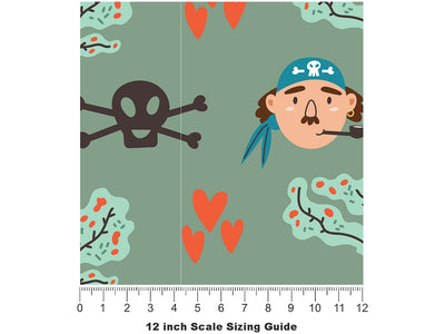 Loyal Shipmates Pirate Vinyl Film Pattern Size 12 inch Scale~Rwraps Loyal Shipmates Pirate Sizing Chart~2