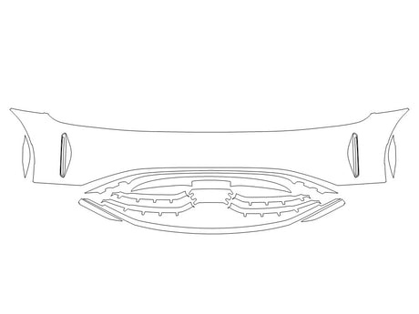 air Avery Dennison Clear Bra Bumper Precut PPF Diagram
