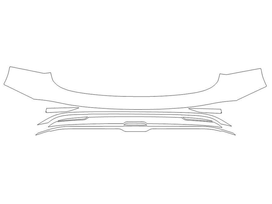 air 3M Clear Bra Door Cup Precut PPF Diagram