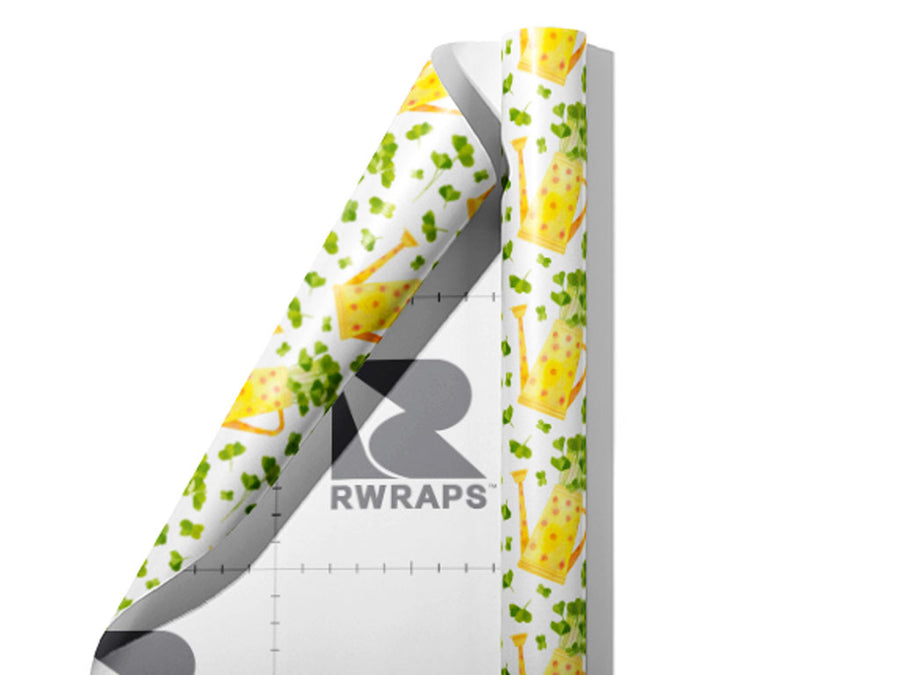 Lucky Clovers Gardening Wrap Film Sheets~Rwraps Series 914 Lucky Clovers Gardening Scrolled Sheet~3