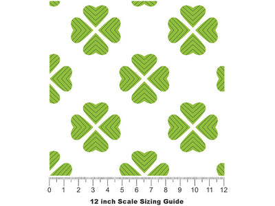 Lucky In Love Heart Vinyl Film Pattern Size 12 inch Scale~Rwraps Lucky In Love Heart Sizing Chart~2