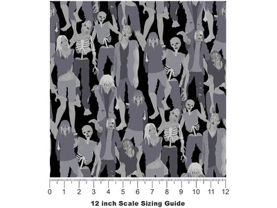 Lumbering Horde Zombie Vinyl Film Pattern Size 12 inch Scale~Rwraps Lumbering Horde Zombie Sizing Chart~2