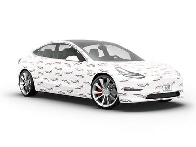 Lunar White Vegetable Vehicle Vinyl Wrap