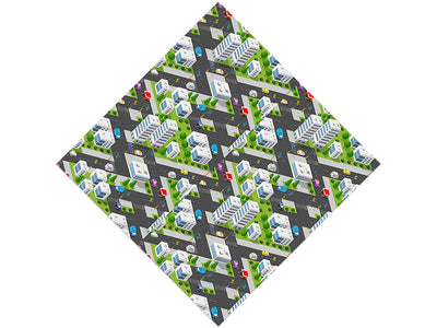 Lunch Rush Cityscape Vinyl Wrap Pattern