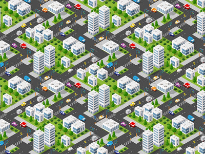 Lunch Rush Cityscape Vinyl Wrap Pattern~Rwraps Series 914 Digitally Printed Vinyl Wrap~0