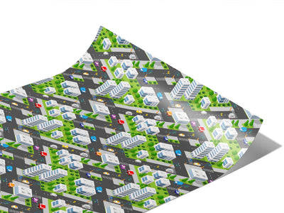 Lunch Rush Cityscape Vinyl Wraps~Rwraps Series 914 Digitally Printed Vinyl Wrap~1