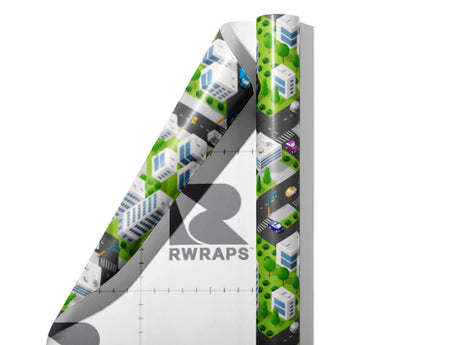 Lunch Rush Cityscape Wrap Film Sheets~Rwraps Series 914 Lunch Rush Cityscape Scrolled Sheet~4