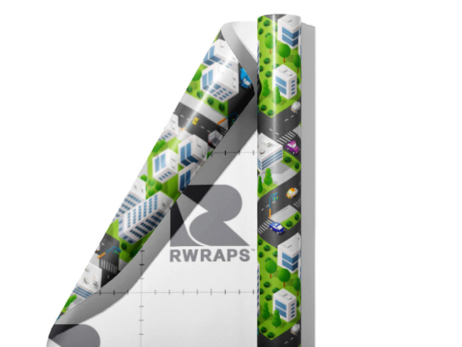 Lunch Rush Cityscape Wrap Film Sheets~Rwraps Series 914 Lunch Rush Cityscape Scrolled Sheet~4
