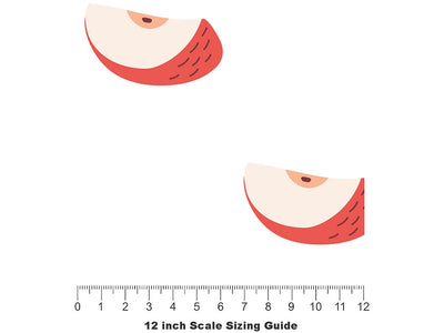 Lunch Snack Fruit Vinyl Film Pattern Size 12 inch Scale~Rwraps Lunch Snack Fruit Sizing Chart~2