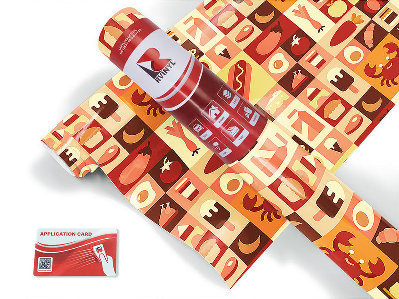 lunchtime menu mosaic Craft Vinyl Roll