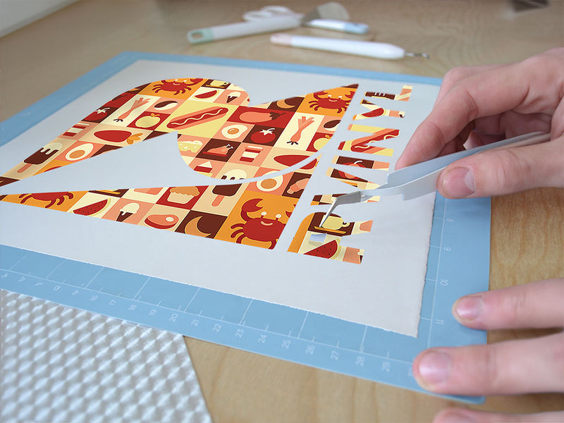 lunchtime menu mosaic Easy Weed Craft Vinyl