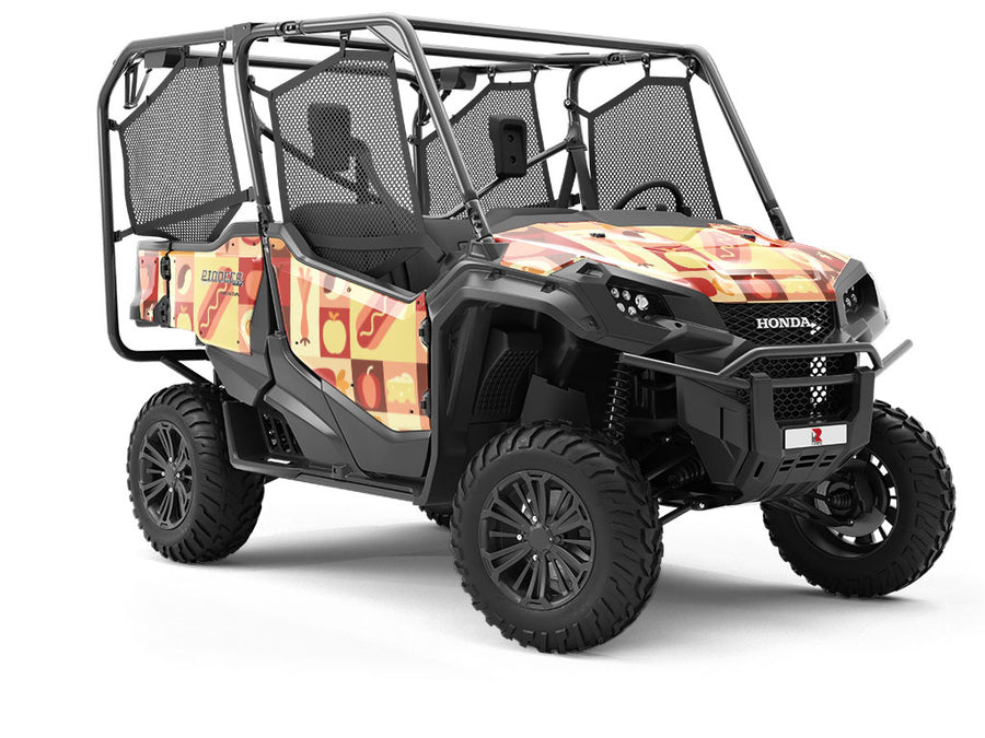 Lunchtime Menu Mosaic Utility Vehicle Vinyl Wrap