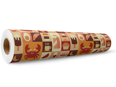 Lunchtime Menu Mosaic Wrap Film Wholesale Roll~Rwraps Series 914 Digitally Printed Vinyl Roll~5