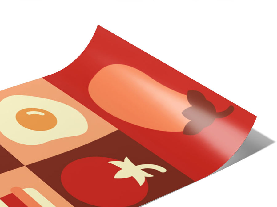 Lunchtime Menu Mosaic Vinyl Wraps~Rwraps Series 914 Digitally Printed Vinyl Wrap~0