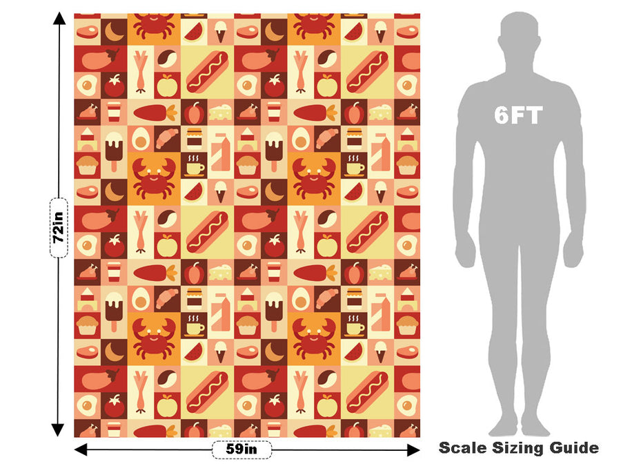 Lunchtime Menu Mosaic Vehicle Wrap Scale~Rwraps Series 914 Lunchtime Menu Mosaic Measurements~1