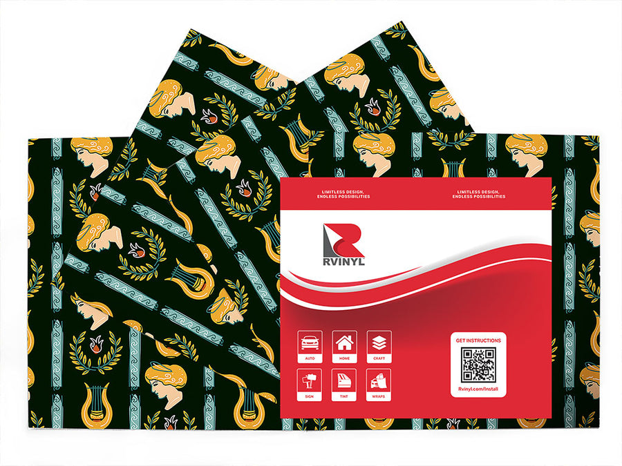 lyre lyre greco roman Craft Vinyl Sheet Pack