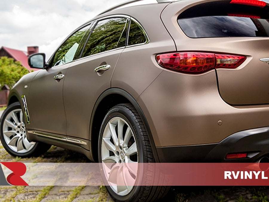 3M 2080 Series Brushed Brown Metallic Rear Driver Side Wrap