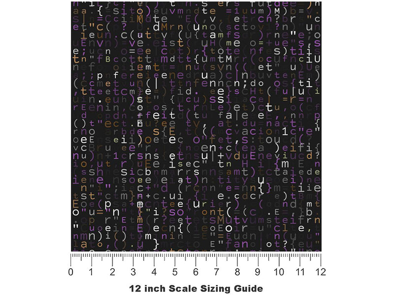 Machine's Job Technology Vinyl Film Pattern Size 12 inch Scale~Rwraps Machine's Job Technology Sizing Chart~3