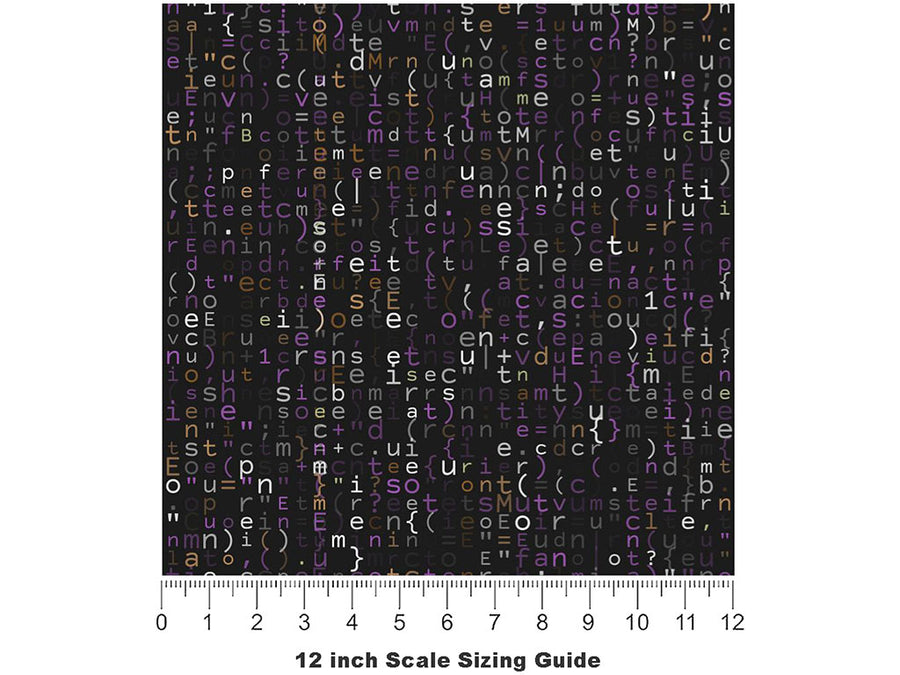Machine's Job Technology Vinyl Film Pattern Size 12 inch Scale~Rwraps Machine's Job Technology Sizing Chart~3