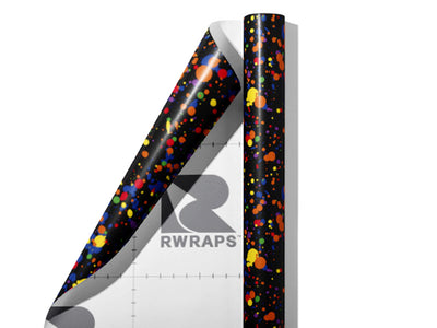 Mad World Paint Splatter Wrap Film Sheets~Rwraps Series 914 Mad World Paint Splatter Scrolled Sheet~3