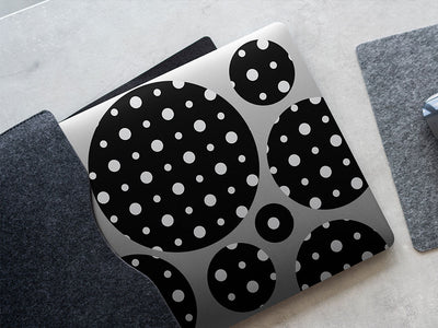 maddening monochrome polka dot DIY Laptop Stickers