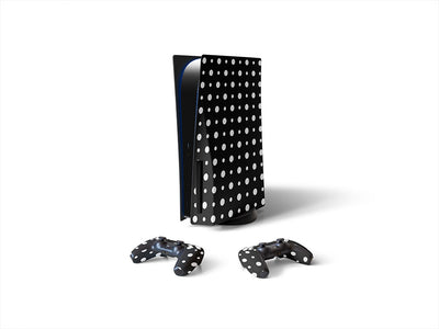 maddening monochrome polka dot Sony PS5 DIY Skin