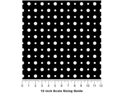 Maddening Monochrome Polka Dot Vinyl Film Pattern Size 12 inch Scale~Rwraps Maddening Monochrome Polka Dot Sizing Chart~2