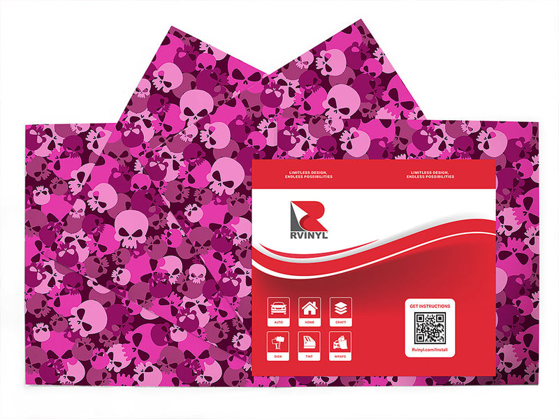 magenta calvaria skull and bones Craft Vinyl Sheet Pack