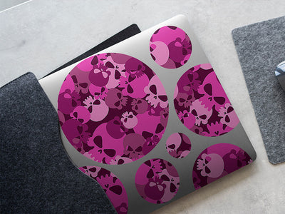 magenta calvaria skull and bones DIY Laptop Stickers
