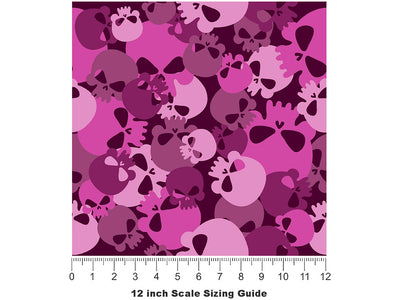 Magenta Calvaria Halloween Vinyl Film Pattern Size 12 inch Scale~Rwraps Magenta Calvaria Halloween Sizing Chart~2