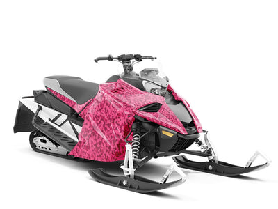 Magenta Flecktarn Camouflage Custom Wrapped Snowmobile