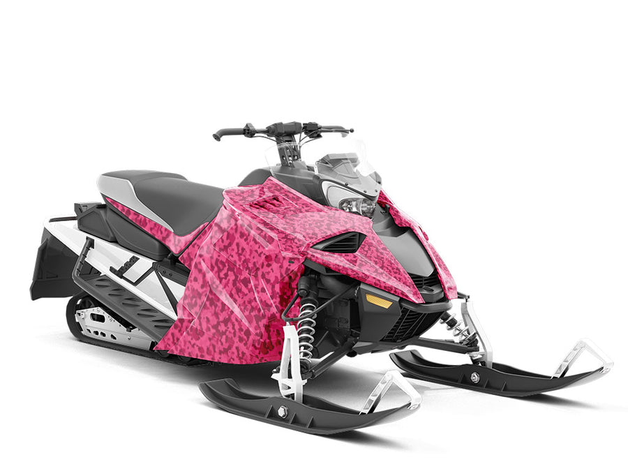 Magenta Flecktarn Camouflage Custom Wrapped Snowmobile