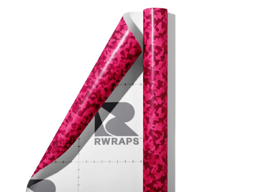 Magenta Flecktarn Camouflage Wrap Film Sheets~Rwraps Series 914 Magenta Flecktarn Camouflage Scrolled Sheet~3