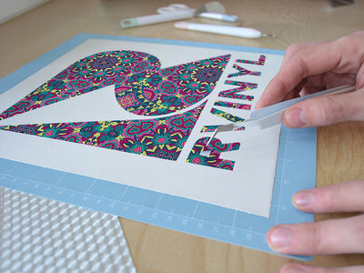 magenta love mandala Easy Weed Craft Vinyl