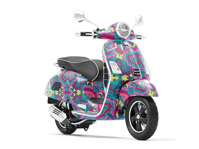 Magenta Love Mandala Vespa Scooter Wrap Film