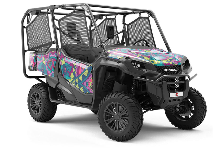 Magenta Love Mandala Utility Vehicle Vinyl Wrap
