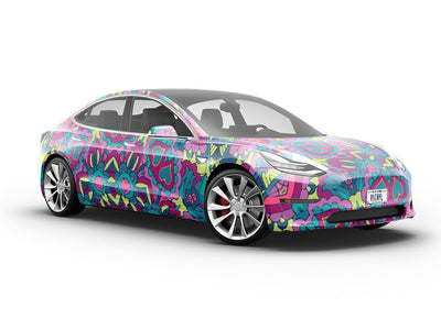 Magenta Love Mandala Vehicle Vinyl Wrap