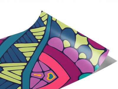 Magenta Love Mandala Vinyl Wraps~Rwraps Series 914 Digitally Printed Vinyl Wrap~0