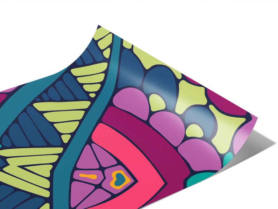 Magenta Love Mandala Vinyl Wraps~Rwraps Series 914 Digitally Printed Vinyl Wrap~0