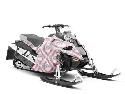 Magenta Markings Birds Custom Wrapped Snowmobile