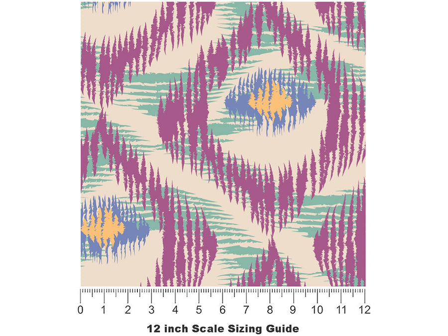 Magenta Markings Birds Vinyl Film Pattern Size 12 inch Scale~Rwraps Magenta Markings Birds Sizing Chart~2