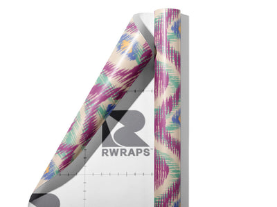 Magenta Markings Birds Wrap Film Sheets~Rwraps Series 914 Magenta Markings Birds Scrolled Sheet~3