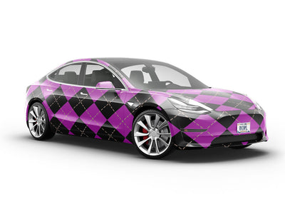 Magenta Matters Argyle Vehicle Vinyl Wrap