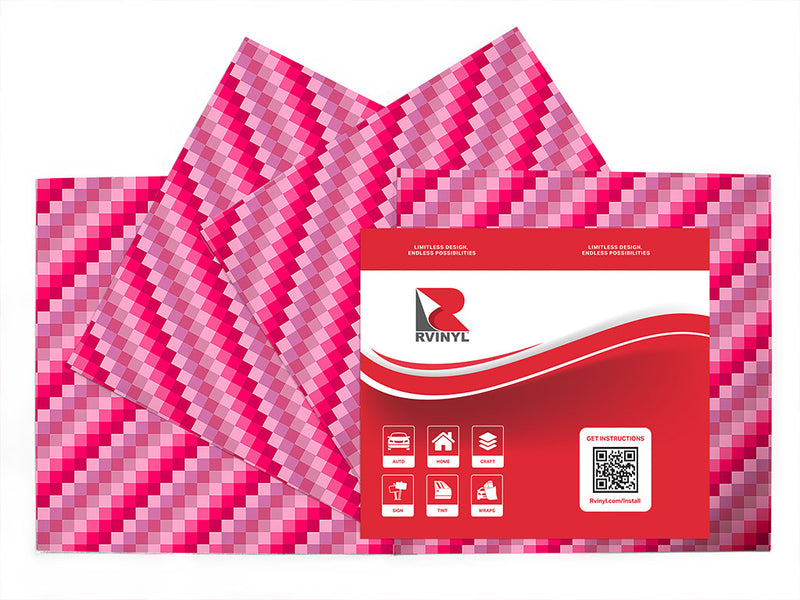 magenta process mosaic Craft Vinyl Sheet Pack